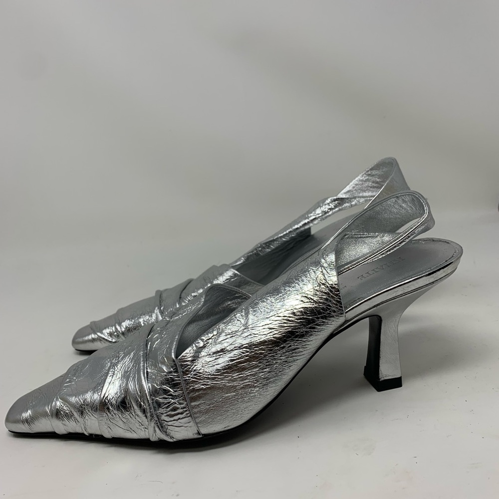Khaite Water Pleated Slingback Pumps 36.5